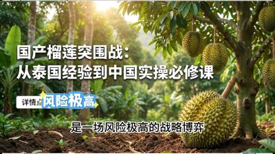 第一节：榴莲突围战：选址决策指南，告别赌运气，用硬指标圈定&ldquo;优生，课程：《国产榴莲突围战：从泰国经验到中国实操的8堂必修课（高阶实战版）》