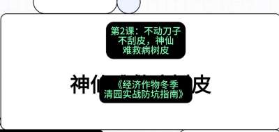 第2节：【物理手段】不动刀子不刮皮，神仙难救病树皮，课程：《经济作物冬季清园&middot;实战防坑指南》#识农AI